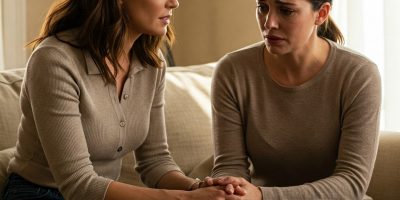 Une femme psychologue réconforte sa patiente