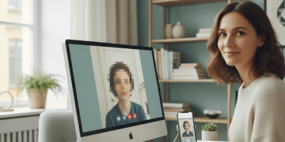 Deux femmes discutent en visio