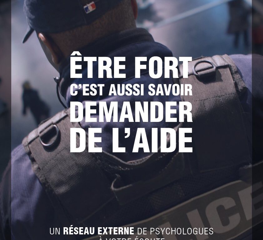 Affiche Police nationale : une ligne de soutien psychologique